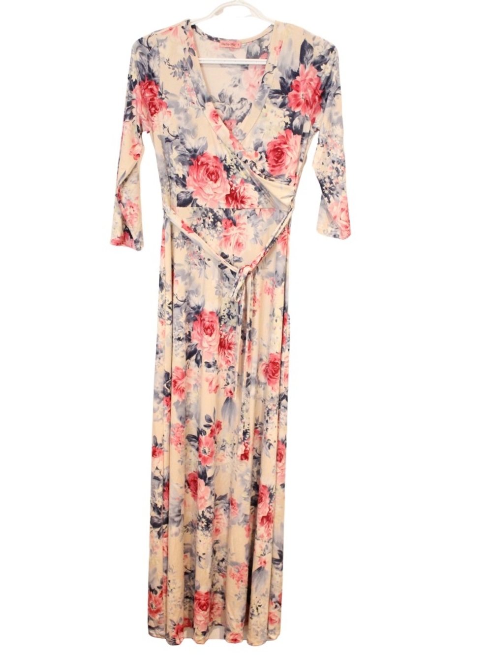 Hello Miz Pastel Floral Maxi Maternity Dress Size Small